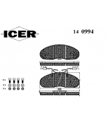ICER - 140994 - Комплект тормозных колодок, диско