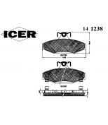 ICER - 141238 - Комплект тормозных колодок, диско