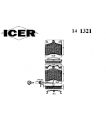 ICER - 141321 - Комплект тормозных колодок, диско