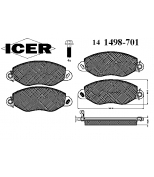 ICER - 141498701 - Комплект тормозных колодок, диско