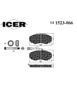 ICER - 141523066 - 141523066639001 Тормозные колодки дисковые