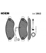 ICER - 141803 - Комплект тормозных колодок, диско