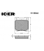 ICER - 180044 - Комплект тормозных колодок, диско