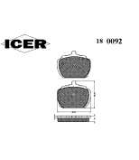 ICER - 180092 - Комплект тормозных колодок, диско