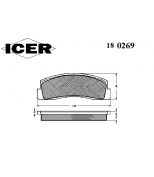 ICER 180269 Комплект тормозных колодок, диско