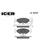 ICER 180329 180329000300001 Тормозные колодки дисковые