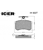 ICER - 180337 - Комплект тормозных колодок, диско