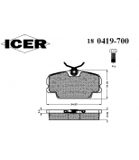 ICER 180419700 Тормозные колодки (PJ)