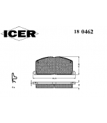 ICER 180462 Комплект тормозных колодок, диско