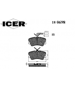 ICER - 180698 - Колодки торм.дисковые