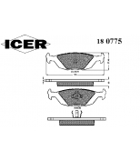 ICER 180775 Комплект тормозных колодок, диско