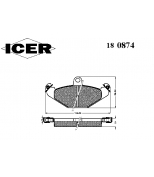 ICER - 180874 - Комплект тормозных колодок, диско