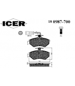 ICER 180987700 Комплект тормозных колодок, диско