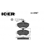 ICER - 180987 - Комплект тормозных колодок, диско