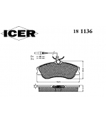 ICER - 181136 - Комплект тормозных колодок, диско