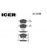 ICER 181138 Комплект тормозных колодок, диско