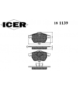 ICER - 181139 - Комплект тормозных колодок, диско