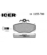 ICER - 181155700 - Комплект тормозных колодок, диско