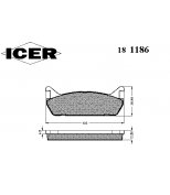 ICER - 181186 - 21559 колодки задн. Suzuki Baleno 99- Icer