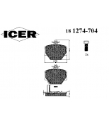 ICER - 181274704 - Комплект тормозных колодок, диско