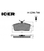 ICER - 181290700 - Комплект тормозных колодок, диско