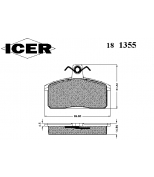 ICER - 181355 - Колодки тормозные дисковые, комплект