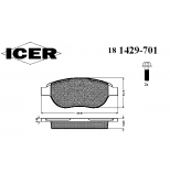 ICER 181429701 Комплект тормозных колодок, диско