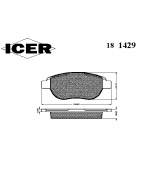 ICER - 181429 - Колодки тормозные передние к-кт
