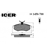 ICER - 181450700 - 181450700300001 Тормозные колодки дисковые