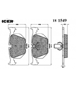 ICER 181549 Комплект тормозных колодок, диско