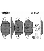 ICER - 181567 - Комплект тормозных колодок, диско