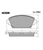 ICER - 181581 - Комплект тормозных колодок, диско