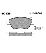 ICER 181648701 Комплект тормозных колодок, диско