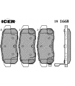 ICER - 181668 - Комплект тормозных колодок, диско