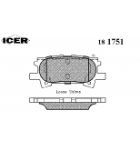 ICER 181751 Комплект тормозных колодок, диско