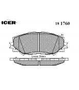 ICER 181760 Комплект тормозных колодок, диско