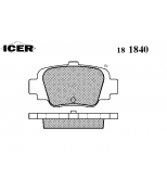 ICER - 181840 - Комплект тормозных колодок, диско