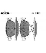 ICER - 181861 - Комплект тормозных колодок, диско