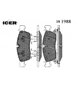 ICER - 181988 - 25192 колодки пер Jeep Gr Cherokee 09- Icer
