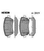 ICER - 182019 - 24403 колодки пер Nissan Micra 1,2 10- Icer