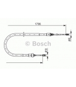 BOSCH - 1987477235 - Трос стояночного тормоза BOSCH