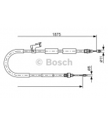 BOSCH - 1987482057 - 1 987 482 057_трос ручника зад. п.! L=1744 Mazda 3 1.4-2.0 03>