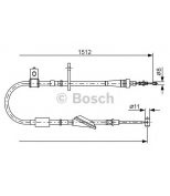 BOSCH - 1987482176 - Трос ручного тормоза SUZUKI IGNIS 1512мм