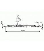 BOSCH - 1987482277 - Тормозной трос ford transit ft 300 2.2 tdci