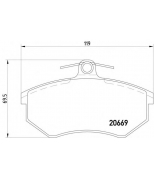 TEXTAR - 2066904 - Колодки торм. AUDI 80 передние  к-т