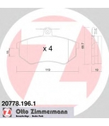 ZIMMERMANN - 207781961 - Комплект тормозных колодок, диско