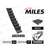 MILES AB26000 Ремень ГРМ 127x25 AB26000