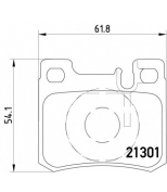 TEXTAR - 2130103 - Колодки торм. MB 124/201/202 задн.к-т под дачик