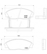 TEXTAR - 2132201 - Колодки торм. HONDA CIVIC 91-97 перед. к-т  #