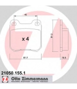 ZIMMERMANN - 210501551 - Комплект тормозных колодок, диско